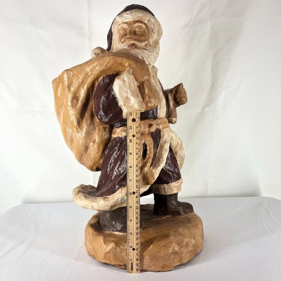 Vintage Paper Mache Santa Clause Made In Philippines - Picture 1 of 10